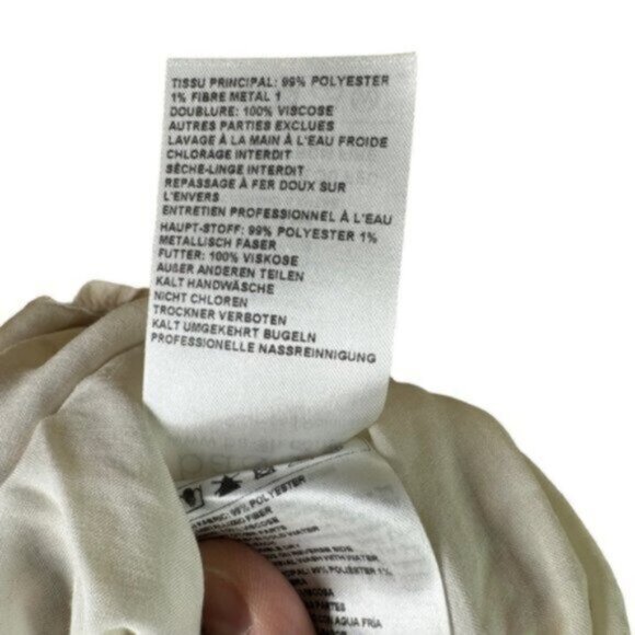 ba&sh | Women's Floral Orange Yellow Gold Thread Ruffle Dress Size Small - Picture 10 of 11